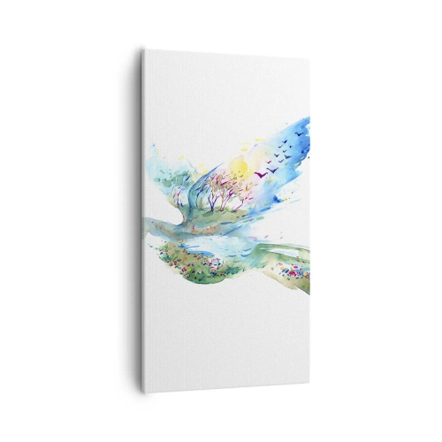 Impression sur toile - Image sur toile - Sur les ailes de la nature - 55x100 cm