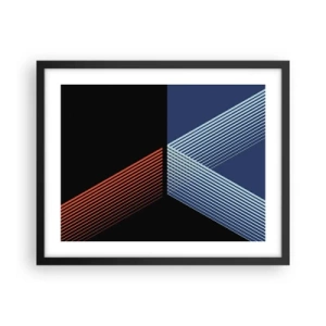 Affiche dans un cadre noir - Poster - Histoire simple - 50x40 cm