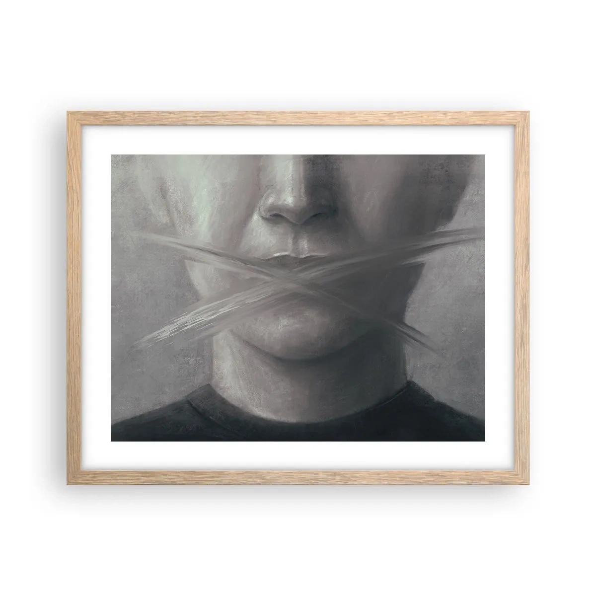 Affiche dans un chêne clair - Poster - Sans mot - 50x40 cm