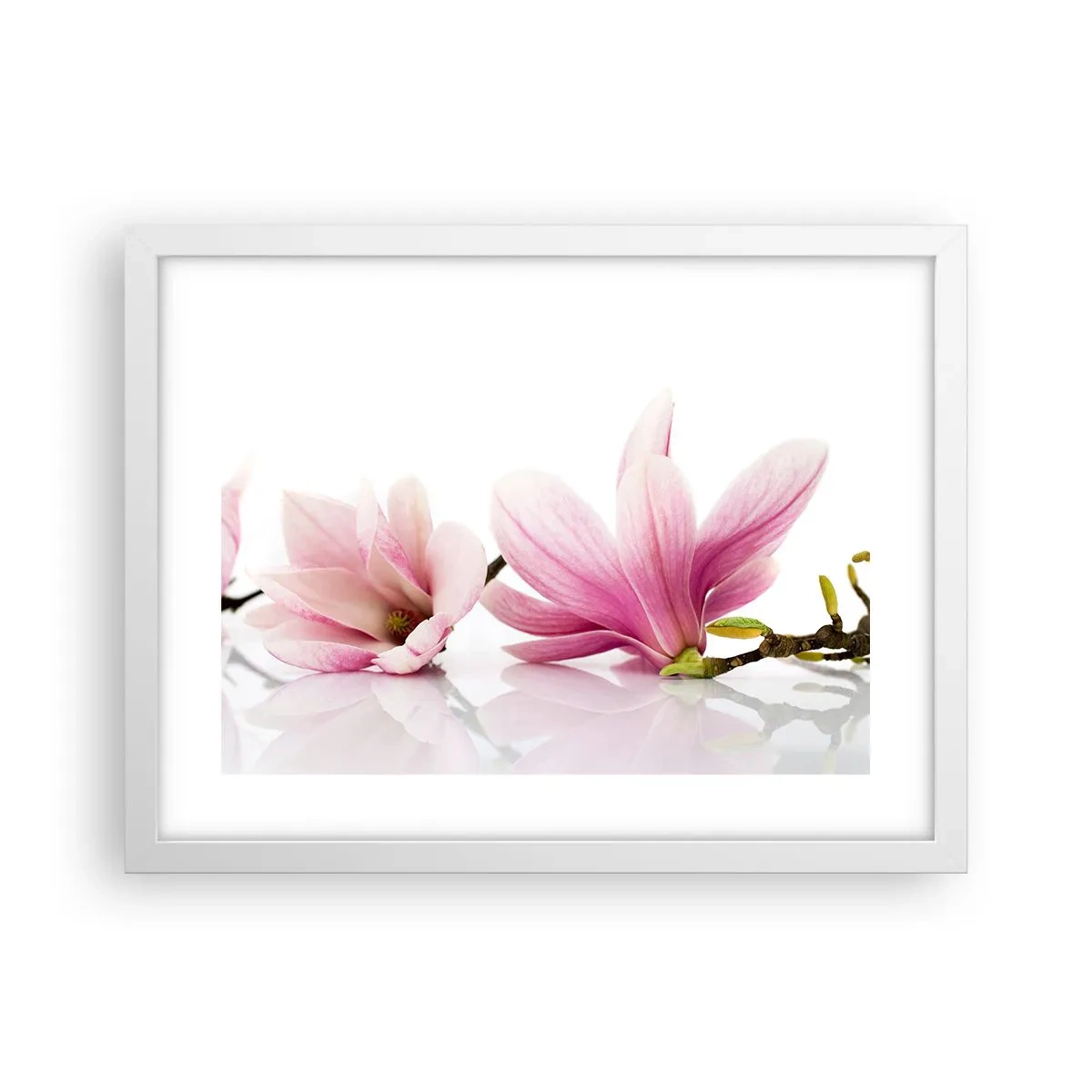 Affiche dans un cadre blanc - Poster - Délicat comme une brise de printemps - 40x30 cm