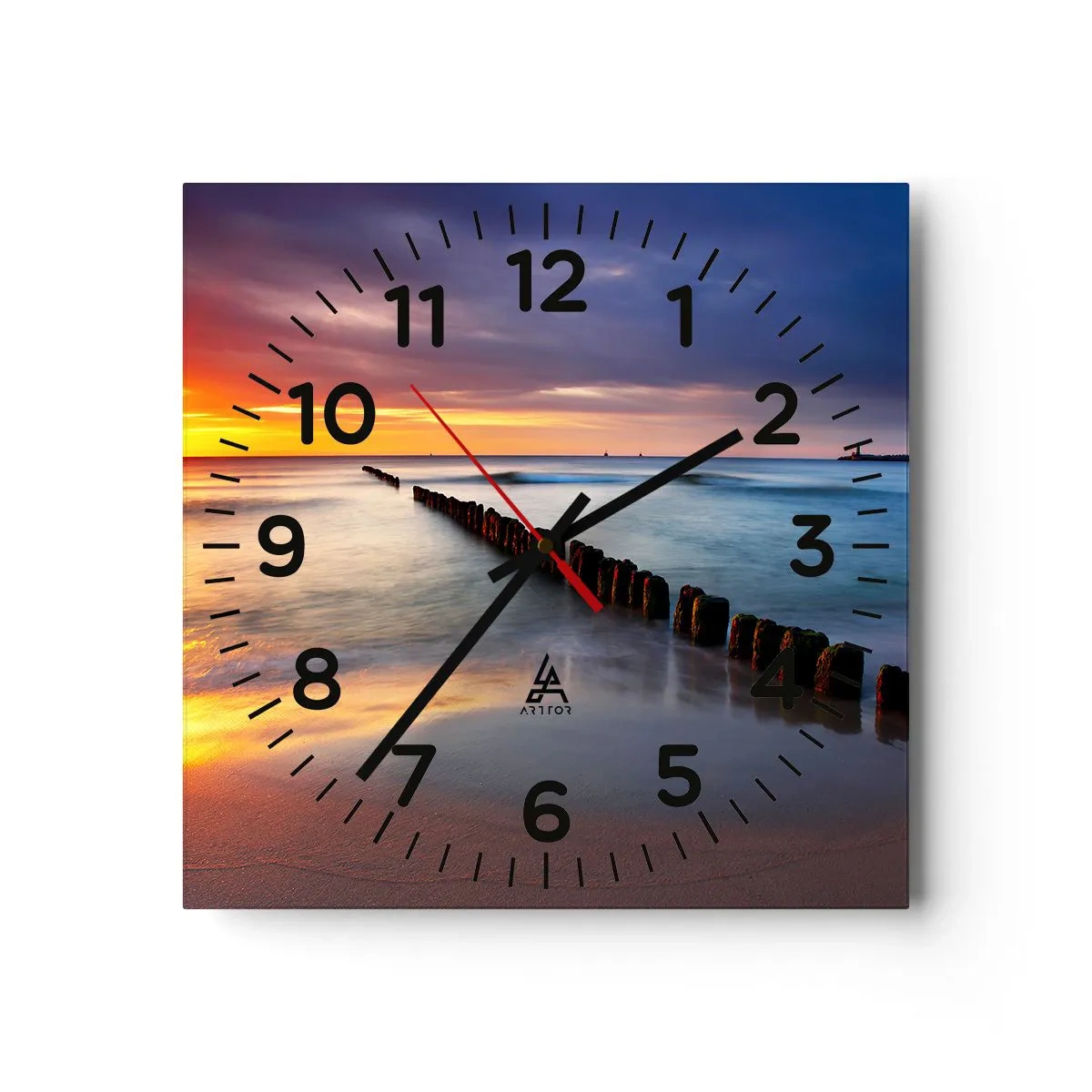 Horloge murale - Pendule murale - Ecoute le silence - 30x30 cm