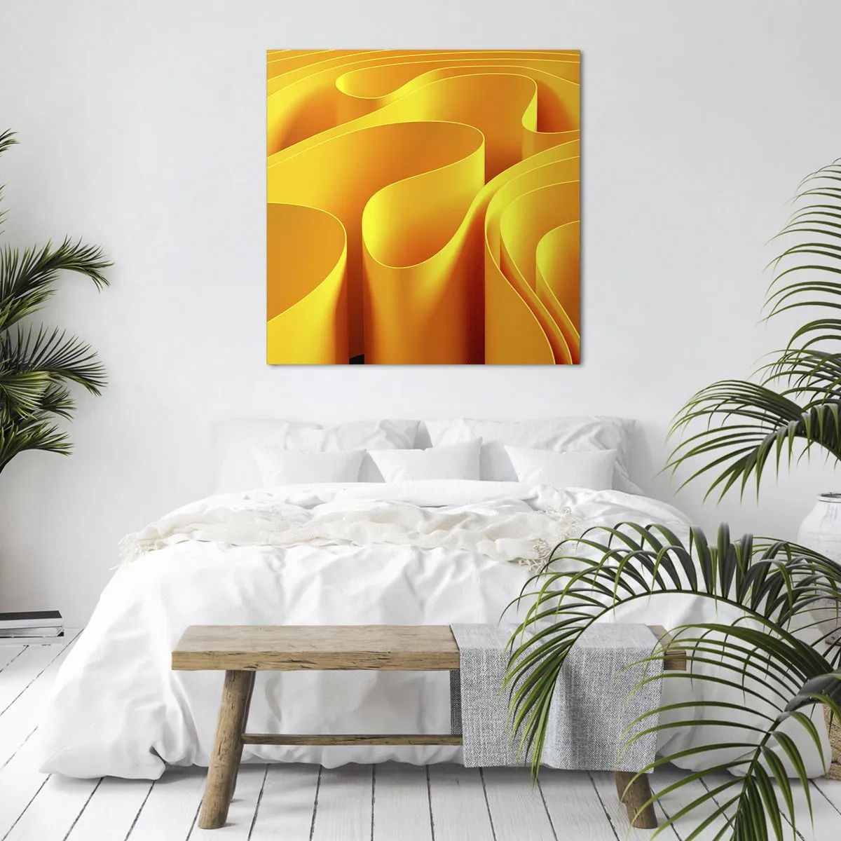 Impression sur toile - Image sur toile - Comme les vagues du soleil - 50x50 cm