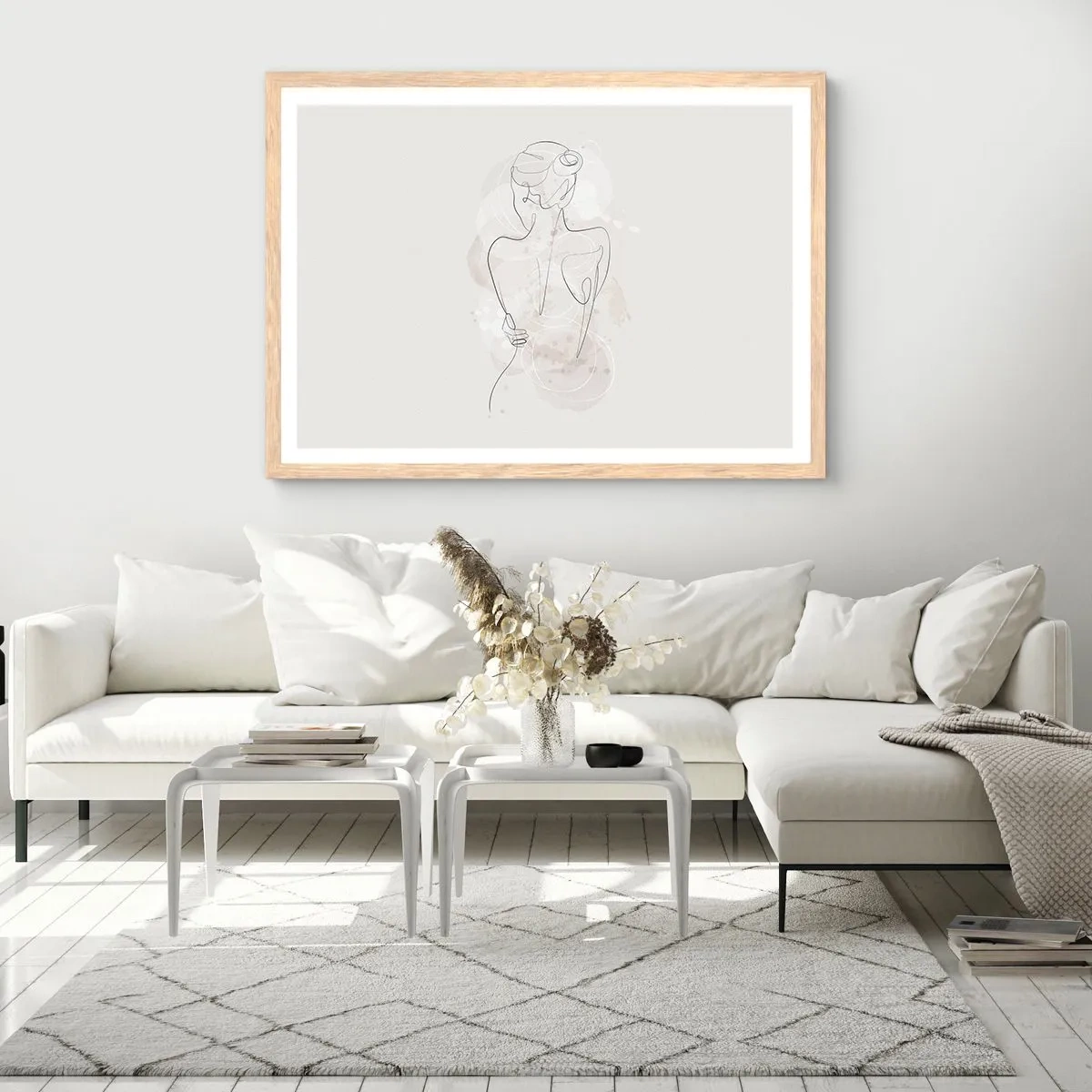 Affiche dans un chêne clair - Poster - Comme un instrument sensible - 100x70 cm