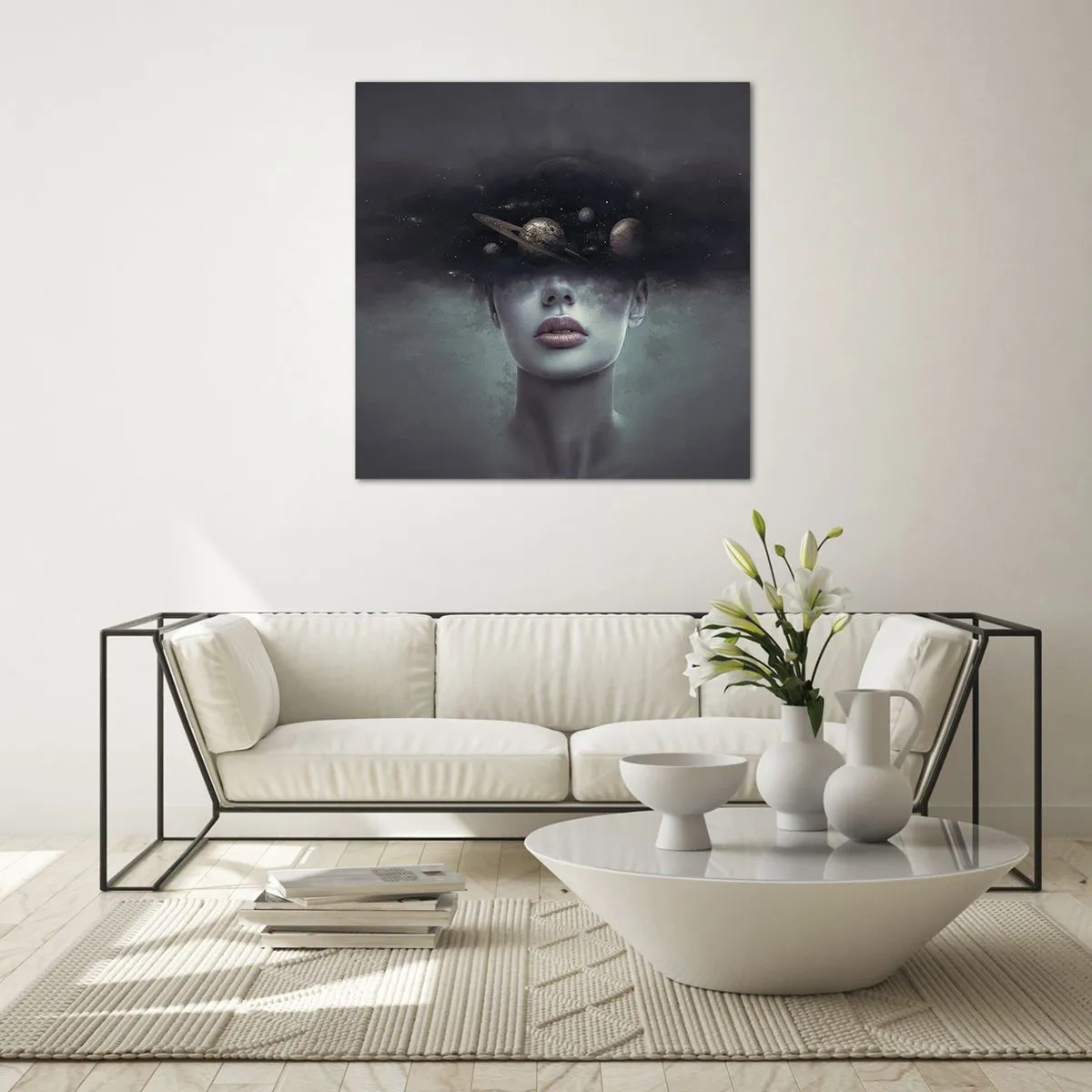 Impression sur verre - Image sur verre - Et les planètes deviennent folles... - 60x60 cm