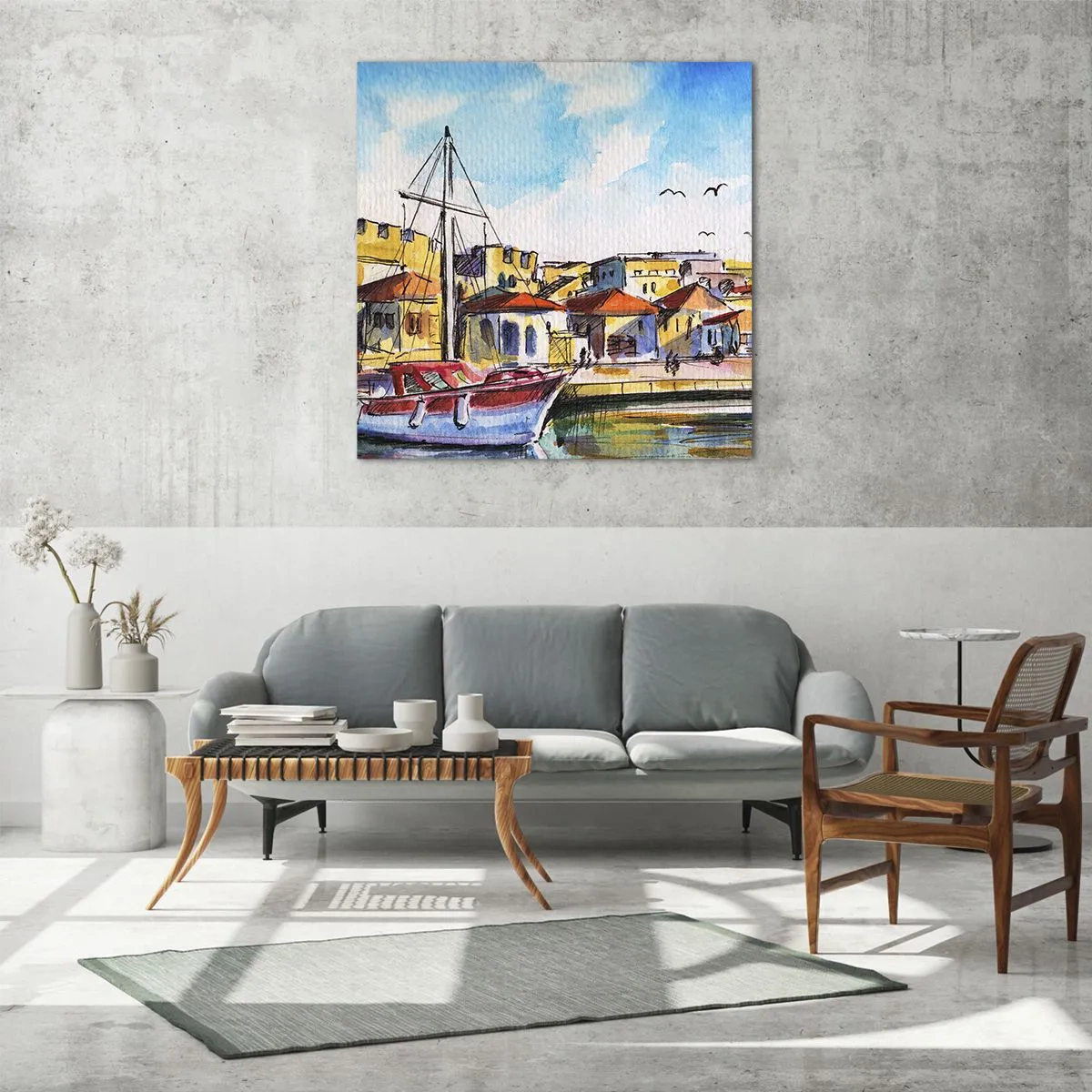 Impression sur verre - Image sur verre - Après-midi arc-en-ciel - 70x70 cm