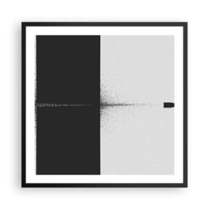 Affiche dans un cadre noir - Poster - Droit au but - 60x60 cm