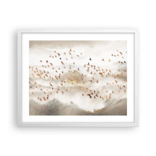 Affiche dans un cadre blanc - Poster - Il est l'heure… - 50x40 cm