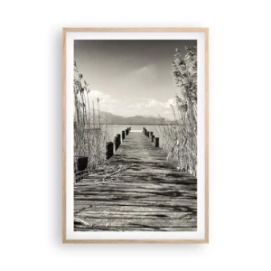 Affiche dans un chêne clair - Poster - Dans le calme de l'herbe - 61x91 cm