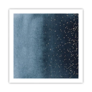 Affiche - Poster - Composition - phases bleues - 60x60 cm
