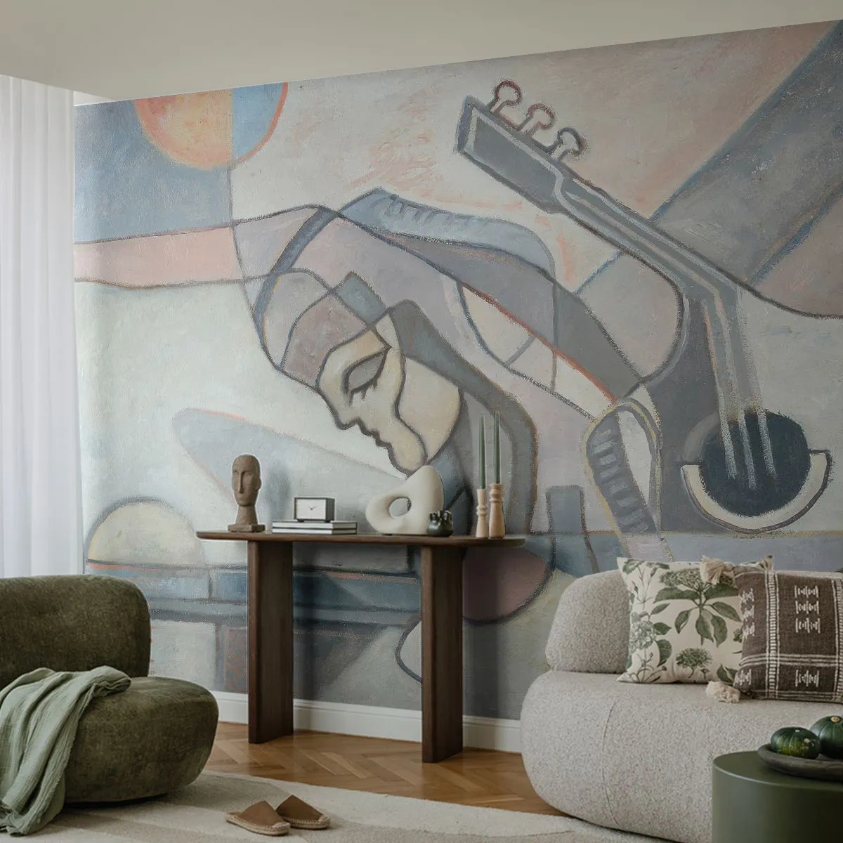 Papier Peint Photo Standard Eco - Au pouvoir de la musique - Abstraction, Cubisme, Personnes - 400x280 cm