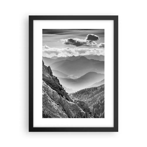 Affiche dans un cadre noir - Poster - Jusqu'à l'horizon - 30x40 cm