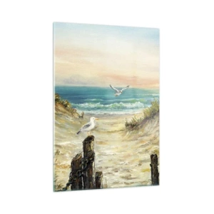 Impression sur verre - Image sur verre - Retraite sans vent - 50x70cm - Retraite au calme - Décoration murale moderne pour le salon et la chambre ARTTOR