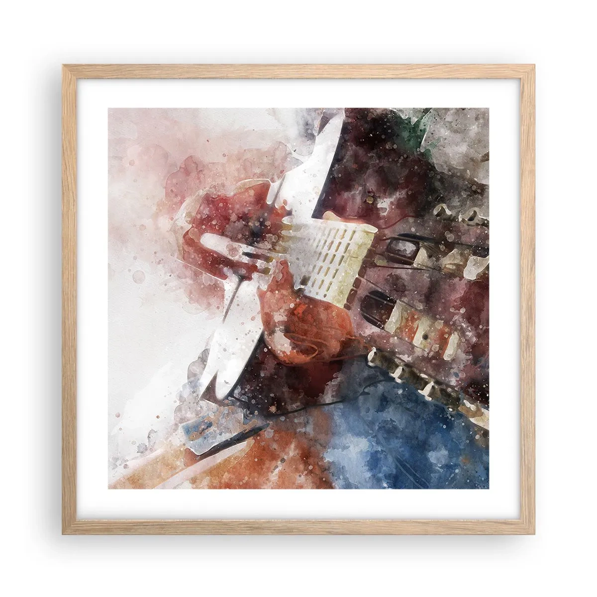 Affiche dans un chêne clair - Poster - Et qu'en pensez-vous ? - 50x50 cm