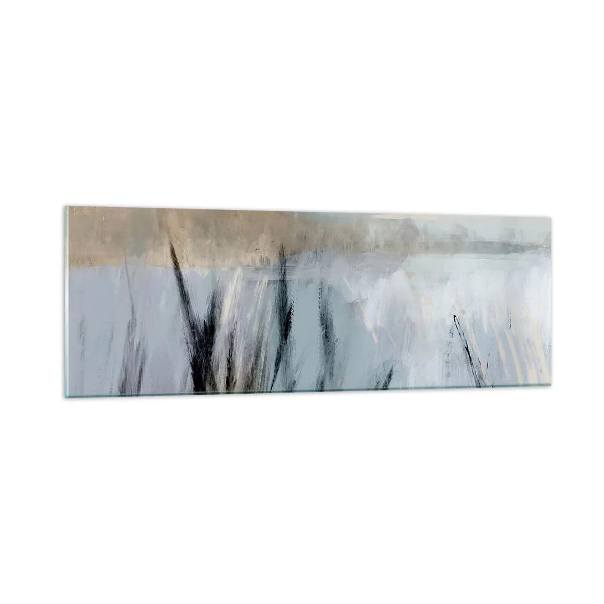 Impression sur verre - Image sur verre - Champs d'hiver - 90x30 cm