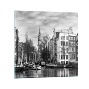 Impression sur verre - Image sur verre - Climat d'Amsterdam - 40x40 cm