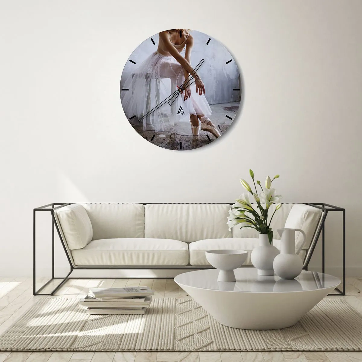 Horloge murale - Pendule murale - Avant que les lumières de la rampe ne clignotent - 40x40 cm
