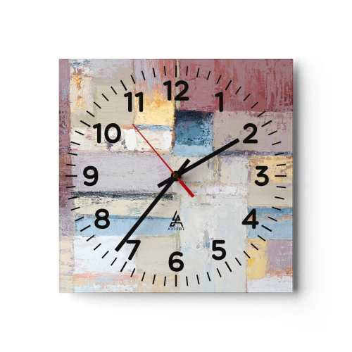 Horloge murale - Pendule murale - Le calme de la géométrie - 30x30 cm