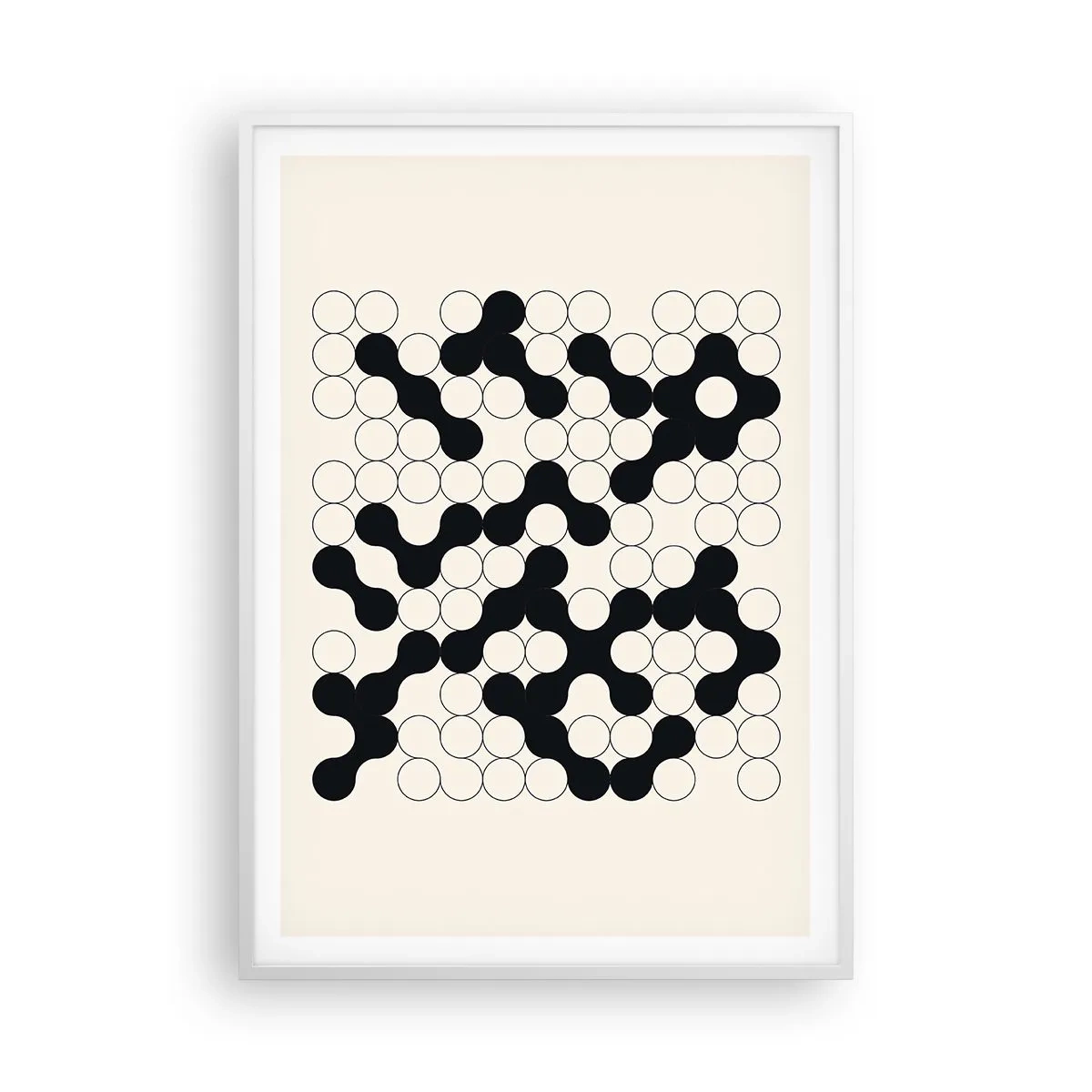 Affiche dans un cadre blanc - Poster - Jeu chinois – variation - 70x100 cm