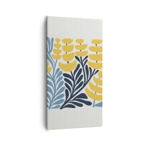 Impression sur toile - Image sur toile - Parterre de fleurs ensoleillé - 55x100 cm