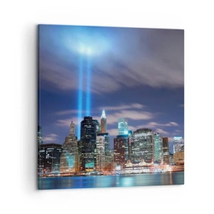 Impression sur toile - Image sur toile - Atteindre le ciel avec la lumière - 50x50 cm