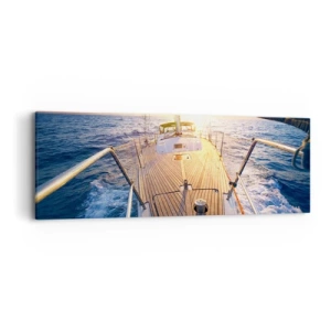 Impression sur toile - Image sur toile - Courir sur les vagues - 90x30 cm