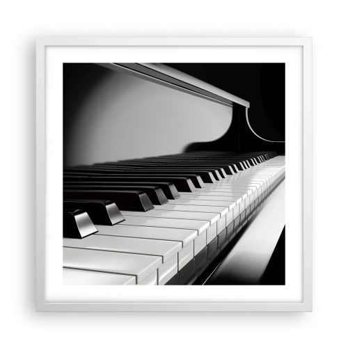 Affiche dans un cadre blanc - Poster - Harmonie des formes et des couleurs - 50x50 cm