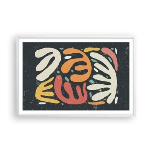 Affiche dans un cadre blanc - Poster - Composition – Je suis sur le point de t'attraper - 91x61 cm