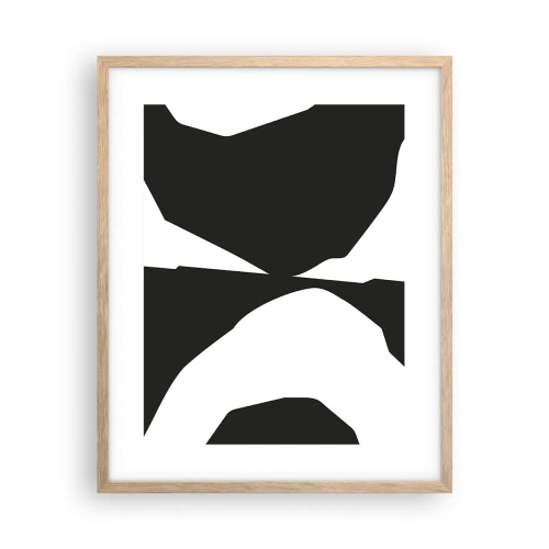 Affiche dans un chêne clair - Poster - Positif négatif - 40x50 cm