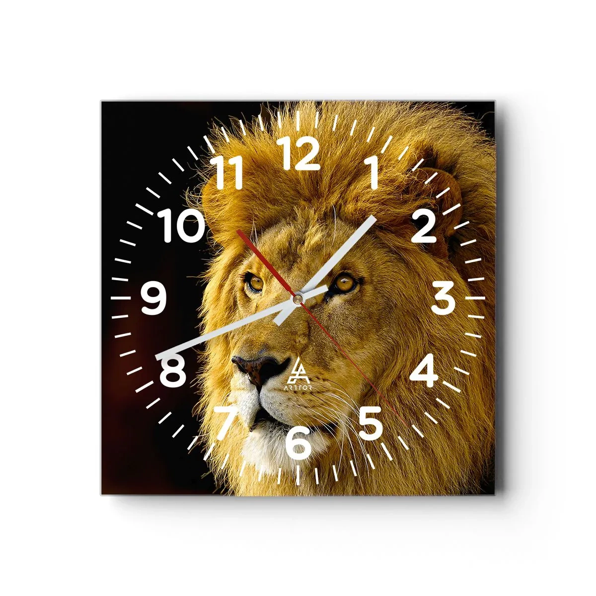 Horloge murale - Pendule murale - Portrait de roi - 40x40 cm