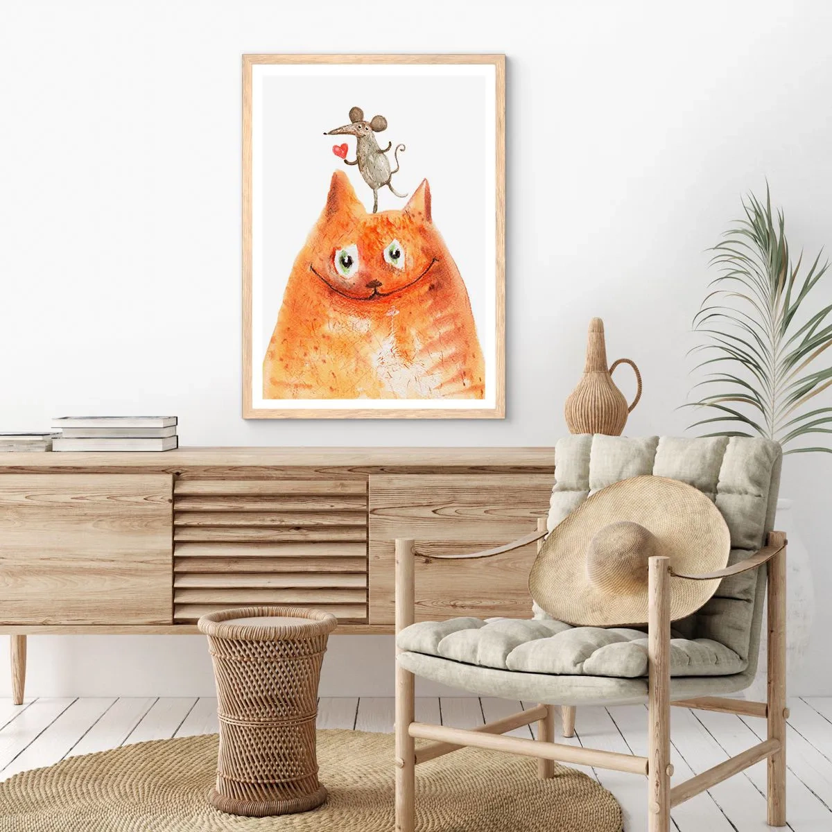 Affiche dans un chêne clair - Poster - Amour paradoxal - 30x40 cm