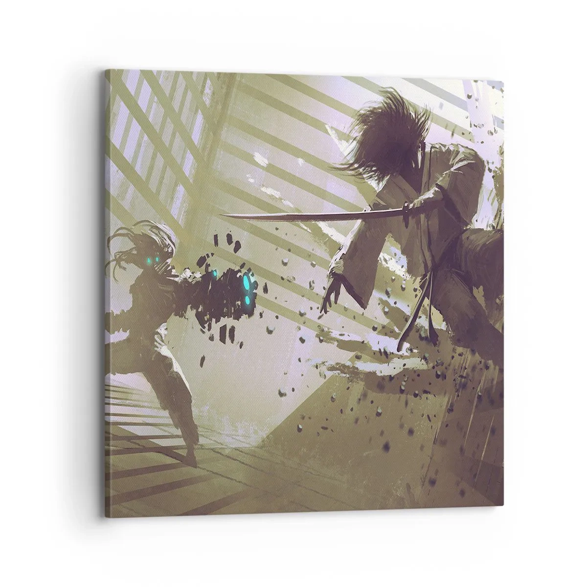 Impression sur toile - Image sur toile - Et tu peux être un samouraï - 70x70 cm