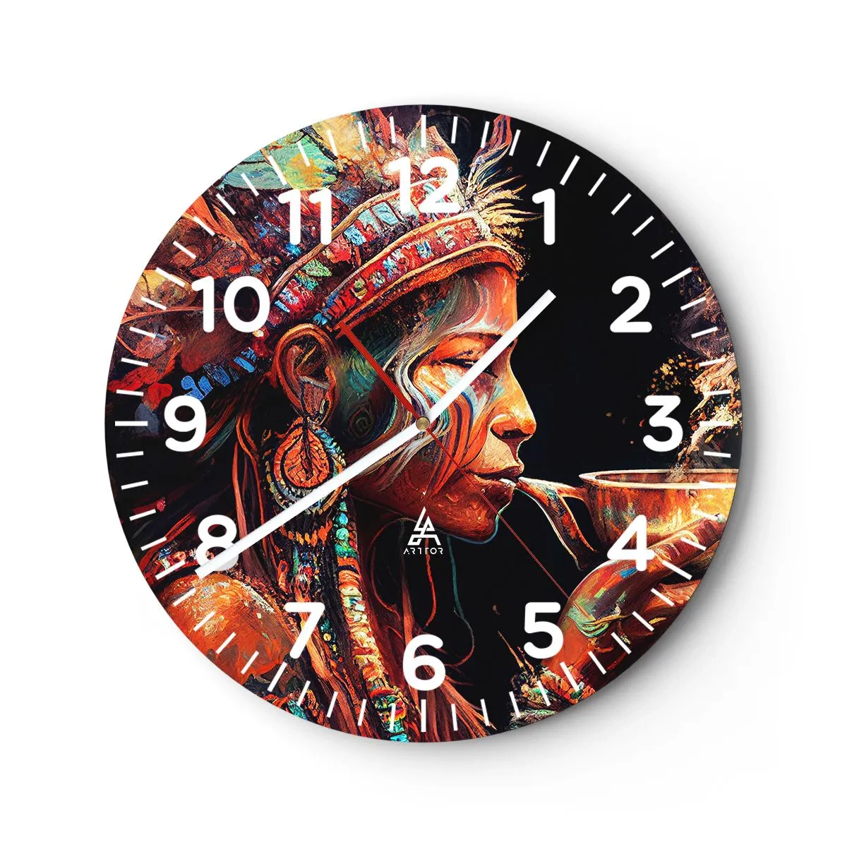 Horloge murale - Pendule murale - Rituel magique - 30x30 cm