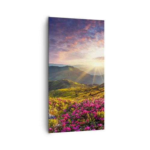 Impression sur toile - Image sur toile - Fraîcheur matinale en montagne - 65x120 cm