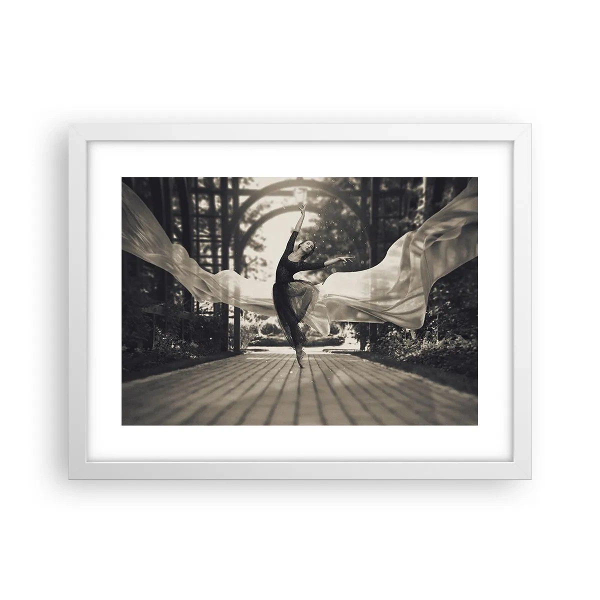 Affiche dans un cadre blanc - Poster - La danse de l'esprit jardin - 40x30 cm