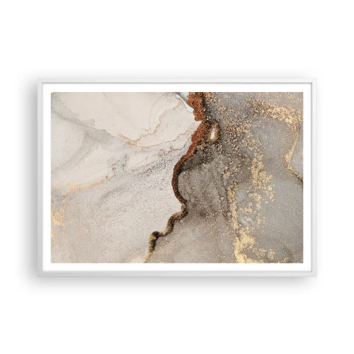 Affiche dans un cadre blanc - Poster - Aux frontières des couleurs - 100x70 cm