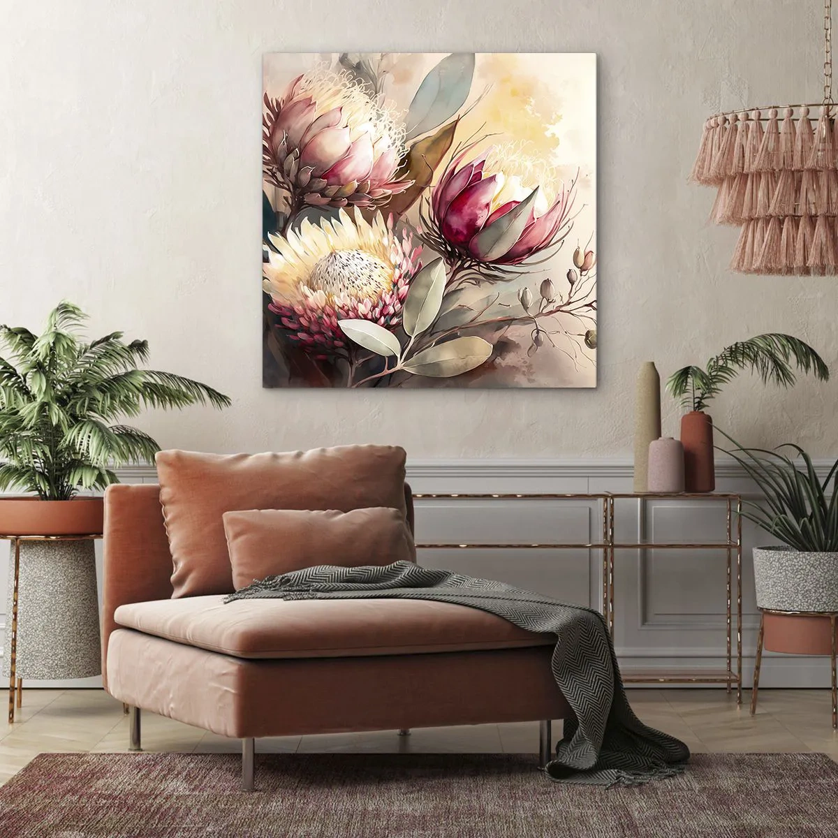 Impression sur toile - Image sur toile - De profil et de face - 50x50 cm