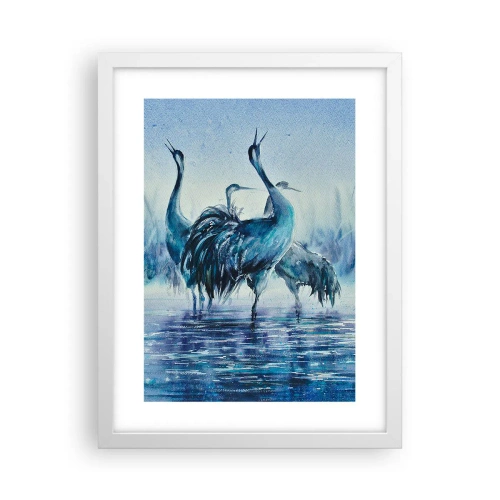 Affiche dans un cadre blanc - Poster - Réunion matinale - 30x40 cm