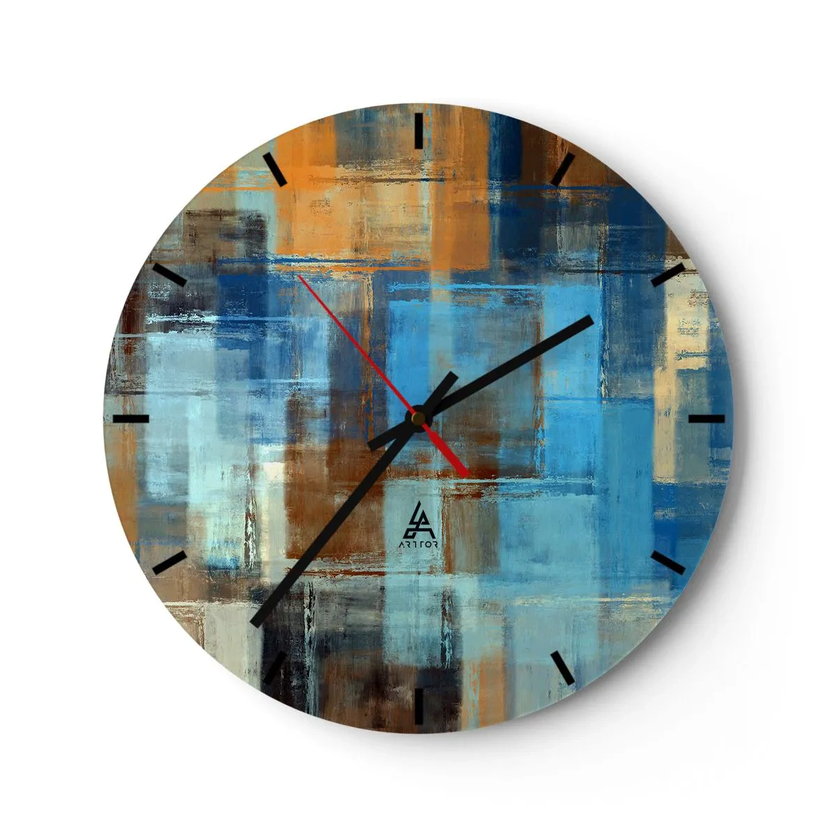 Horloge murale - Pendule murale - A travers le voile bleu - 40x40 cm