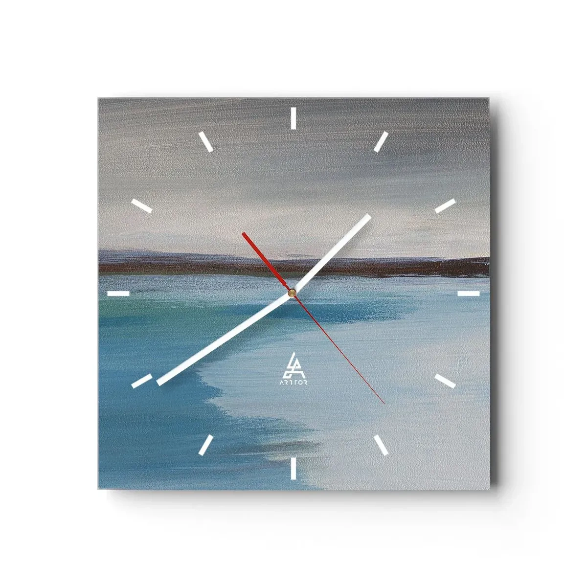 Horloge murale - Pendule murale - Paysage horizontal - 40x40 cm