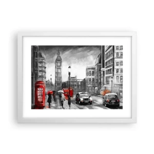 Affiche dans un cadre blanc - Poster - Pas du tout une ville grise - 40x30 cm