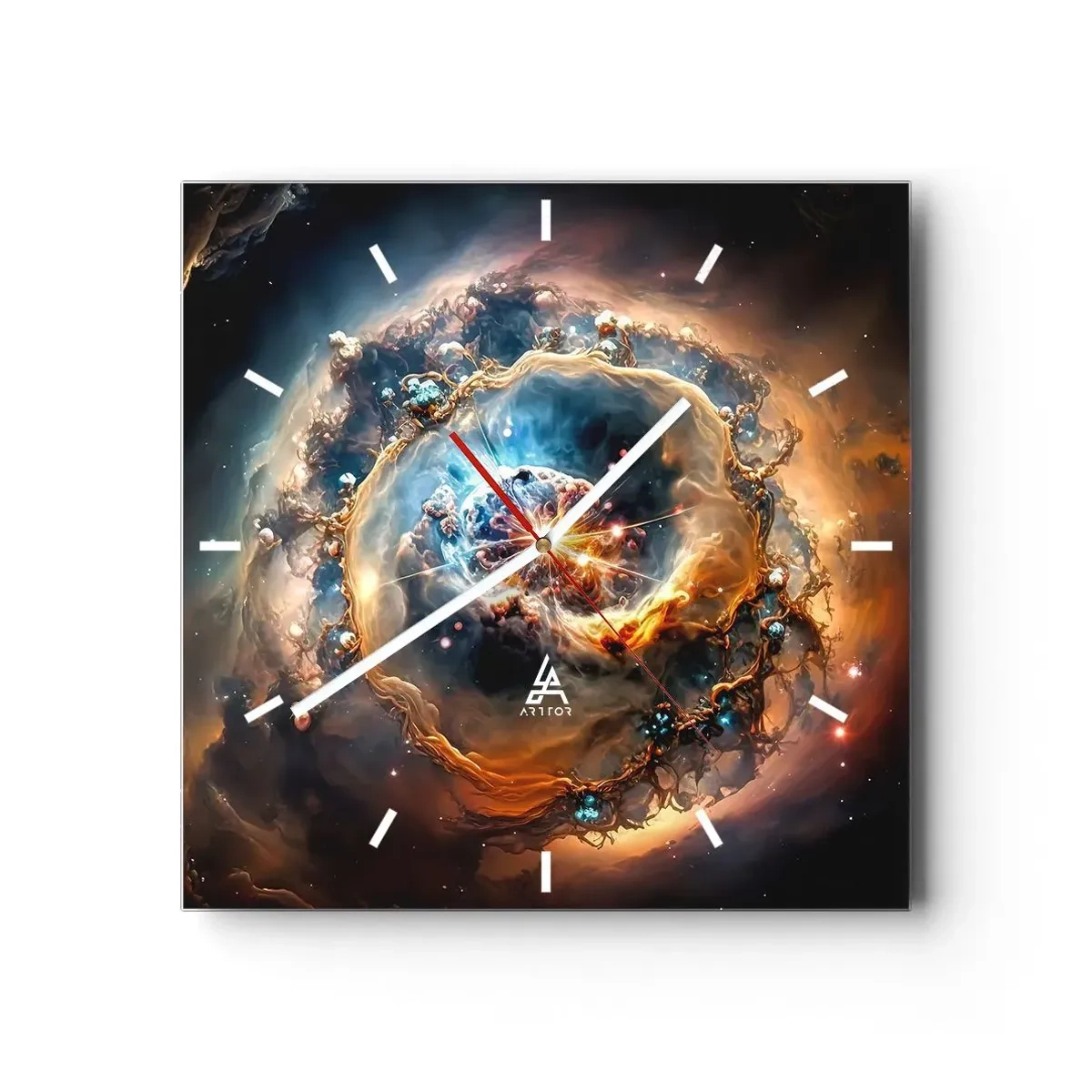 Horloge murale - Pendule murale - Le début - 40x40 cm