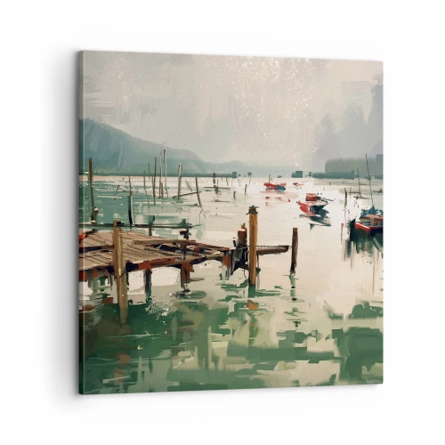 Impression sur toile - Image sur toile - Trempé dans une lune en fusion - 60x60 cm