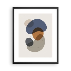 Affiche dans un cadre noir - Poster - Gouttes de couleur - 40x50 cm