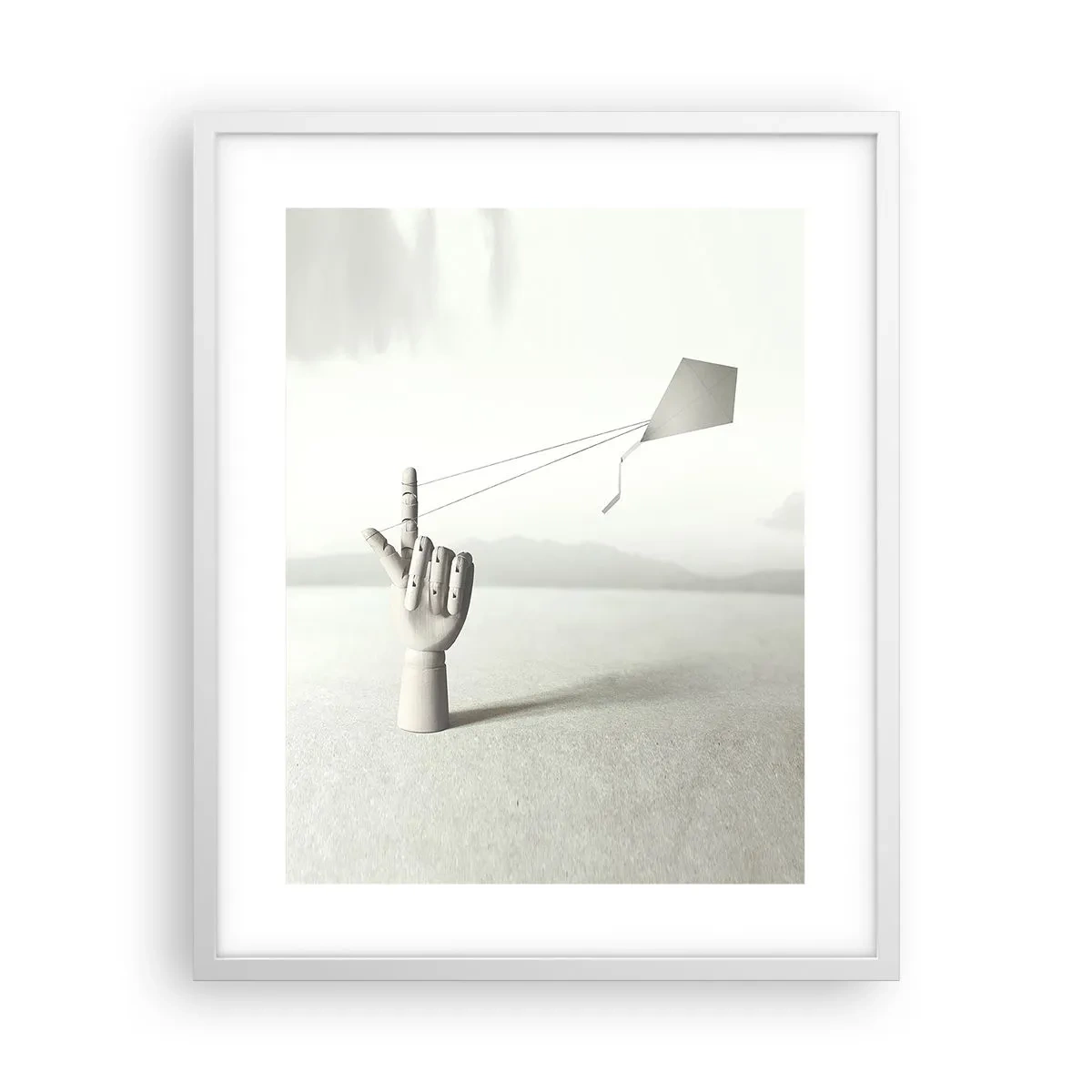 Affiche dans un cadre blanc - Poster - Épreuve de force - 40x50 cm