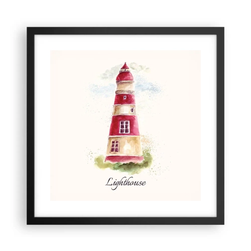 Affiche dans un cadre noir - Poster - Il y a toujours beau temps autour - 40x40 cm