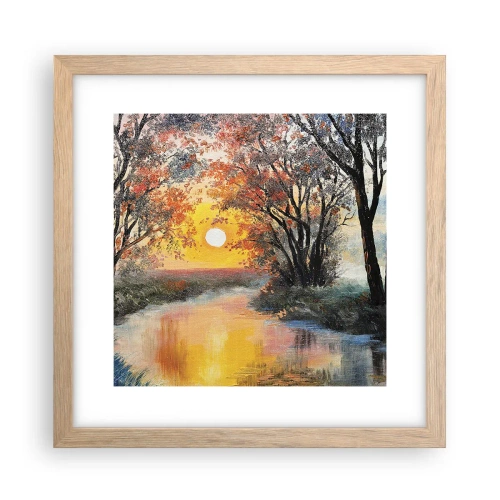 Affiche dans un chêne clair - Poster - Climats de printemps - 30x30 cm