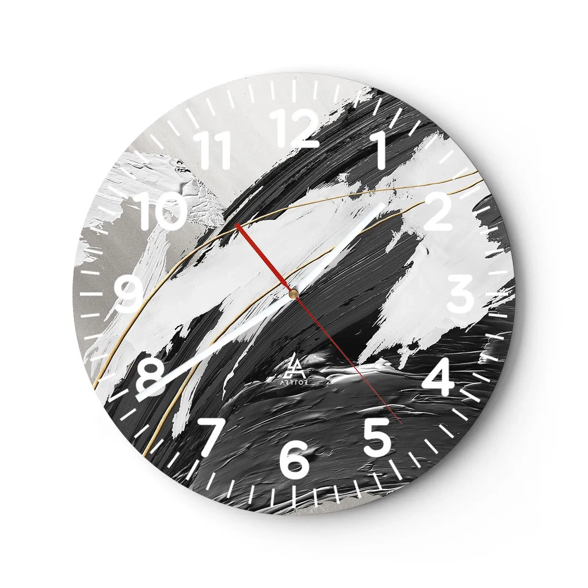 Horloge murale - Pendule murale - L'abstraction à grande échelle - 30x30 cm