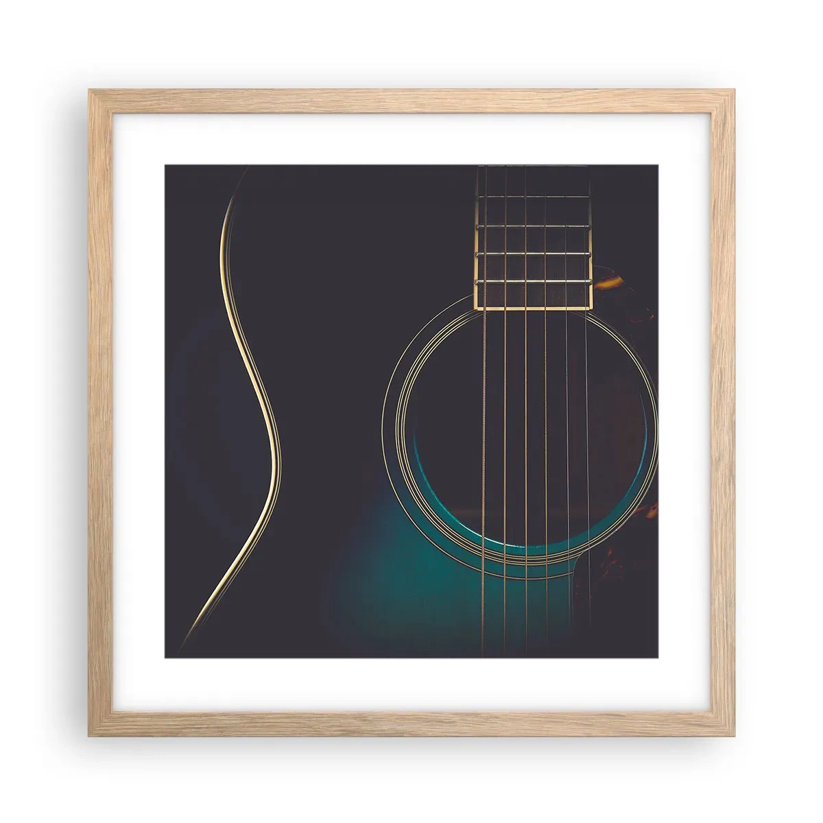 Affiche dans un chêne clair - Poster - Le calme avant la tempête - 40x40 cm