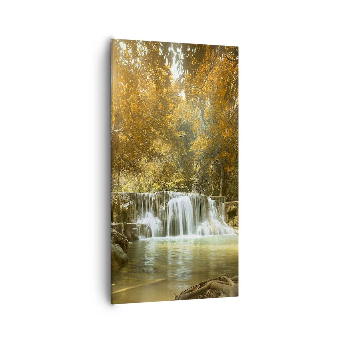 Impression sur toile - Image sur toile - Cascade du parc - 65x120 cm