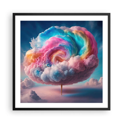 Affiche dans un cadre noir - Poster - Le rêve d'un parc d'attractions - 60x60 cm